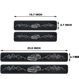 4Pcs Car Door Sill Protector Carbon Fiber Anti-Dirty Scuff Plate Cover Guard Sills Protector fit for Dodge Charger Accessories