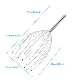 Fingers Head Massager, Scalp Scratcher, Hair Stimulation and Body Stress Relax, Hair Claw Scalp Scraper for Deep Relaxation and Stress Relief, Pack of 2