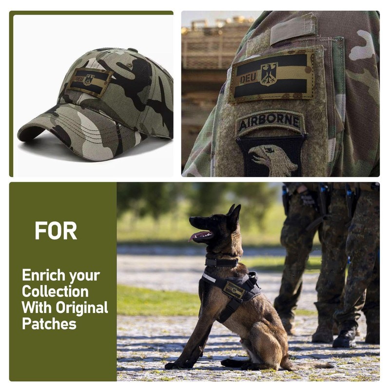 EOWVISN 1 Piece Camo Tactical Patch, Nylon Patch, Bundeswehr Patch,