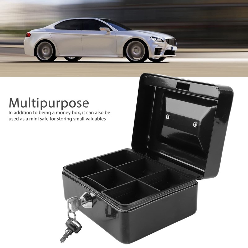 Fireproof Document Box with Key Lock, Secure Storage Box for