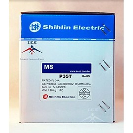 5 HP Single Phase Magnetic Starter Motor Control, Shihlin P30TPB, 28 Amp, 230V