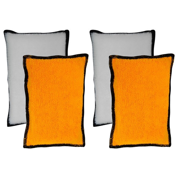 Benaewa 4 Pcs Car Wash Sponge, Double Sided Scrubber Detailing