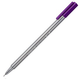STAEDTLER 334 Triplus Fineliner Superfine Point Pens - 0.3mm - Violet & Green Ink - Pack of 6