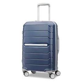 Samsonite Freeform 21-Inch Hardside Carry-On Luggage - Hardshell Carry-On Suitcase - TSA, Airline-Approved - Expandable Hard Shell, Smooth Rolling Spinner Wheels for Lightweight Travel - Navy
