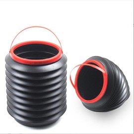 LIVILRACC Collapsible Foldable Car Trash Bucket Camping Trash Can Automotive Container Umbrella Storage Collapsible Garbage Can for Gardening