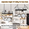 24.4” Metal Pot Rack Hanging, Oval Pan Rack Hanging with