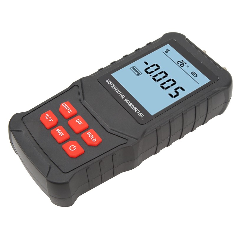 Digital Manometer 20.68Kpa High Accuracy Overload Prompt Auto Shutdown Handheld