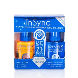 JOYA MIA Sunset and Sunrise Professional InSync Duo Gel and lacquer Collection Nail art long lasting 15mL bottles set (SNT-IN5)