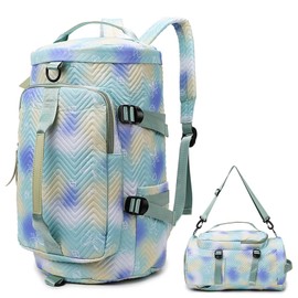 Gym Bag for Men and Women,Travel Duffle Bag,Sports Gym Bag with Shoes Compartment and Wet Pocket,Weekender Overnight Bag (Green)