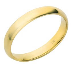 MauliJewels Mens's & Women's 10K Solid Yellow Gold 3MM Wedding Band Rings In Ring Size 6