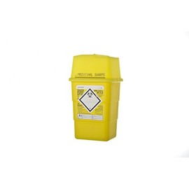 Sharpsafe FM41602430 Sharp Disposal Container, 1 L, Yellow Lid
