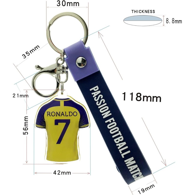 EZB Cristiano Ronaldo Al Nassr Football Keyring | Decorative Double