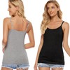 BQTQ 6 Pcs Women's Camisole Tank Top Spaghetti Strap Undershirts