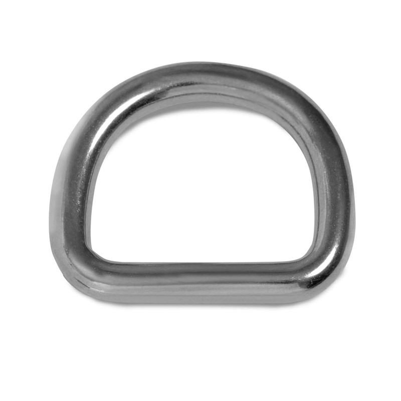 HEAVYTOOL D-Rings 40 mm x 6 mm Welded Stainless Steel