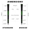 SAPLIZE 13 Golf Grips, Anti-slip Rubber Golf Club Grips, Standard