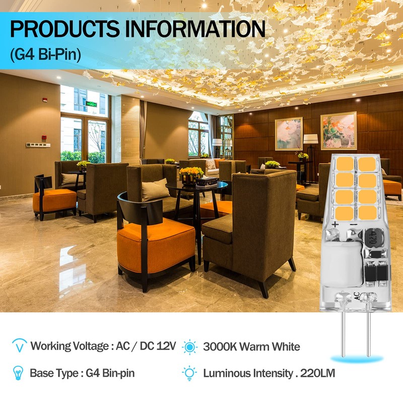 X-Molin JC Bi Pin Base LED G4 Light Bulb COB
