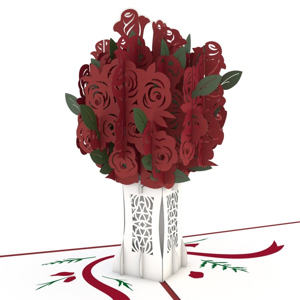 Lovepop Rose Bouquet Pop Up Card - 3D Card, Greeting