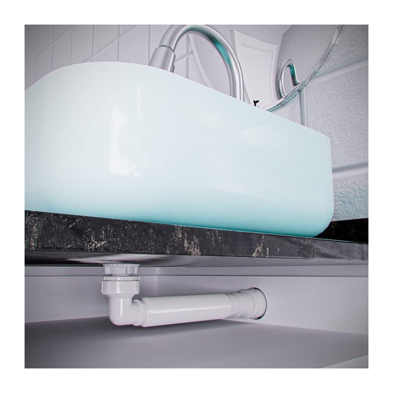 EasyDrain P-trap with a 90 Degrees Terminal - Expandable &