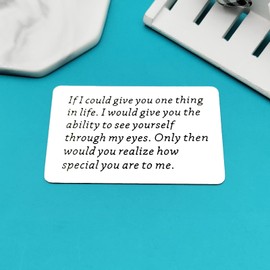 Xiahuyu Engraved Wallet Card Insert for Boyfriend Girlfriend Husband Wife If I Could Give You Thing In Life Inspirational Gifts for Daughter Son Valentines Christmas Birthday Gifts for Friend Family