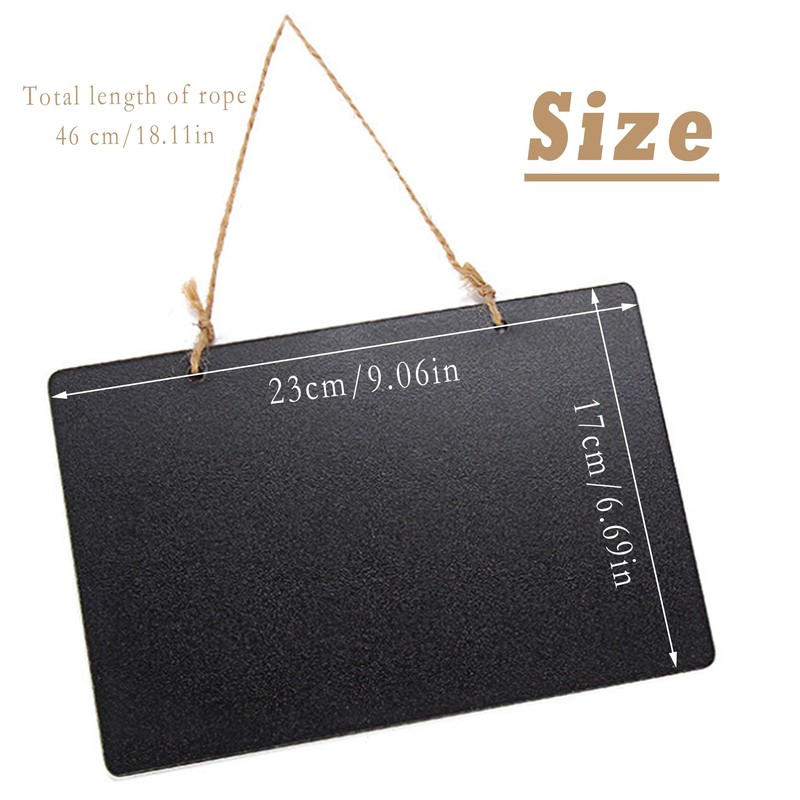 OHYER Small Blackboard for Hanging Chalkboard Message Board Sign Double-Sided