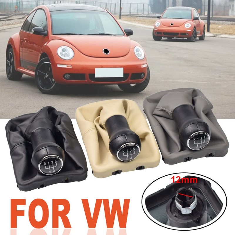 Kakulkomen 5 Speed Gear Stick Shift Knob Leather Boot for