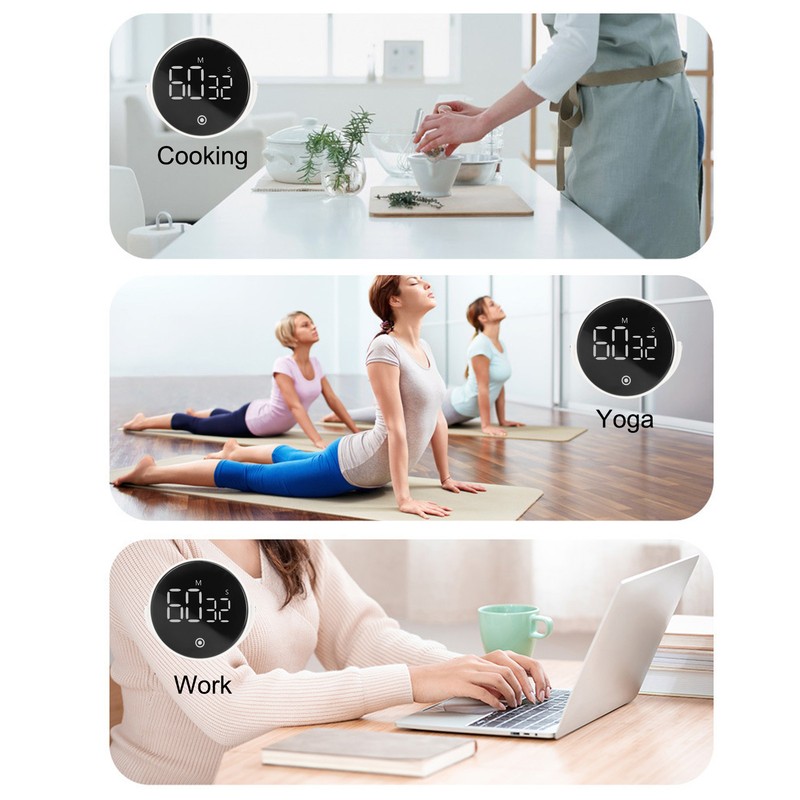 3in LED Digital Timer Rotatable Magnetic Low Noise ABS Shell