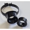 Floplast Soil Pipe Black Strap Boss with 40mm Solvent Boss