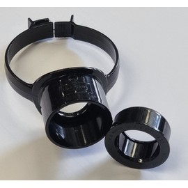 Floplast Soil Pipe Black Strap Boss with 40mm Solvent Boss Adapter