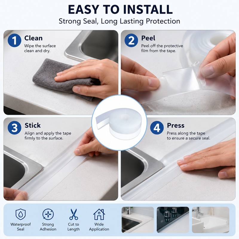 Silicone Door & Window Seal Strip for Gap Sealing –