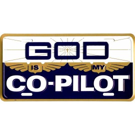GOD IS MY CO-PILOT METAL LICENSE PLATE AUTO TAG #367