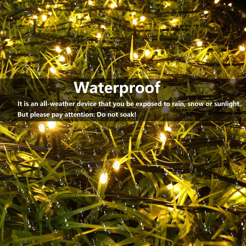 Joomer Solar Christmas String Lights - 39FT 100LED 8 Lighting