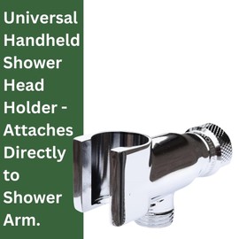 High Sierra® - Solid Metal Handheld Shower Head Holder - Polished Brass Finish