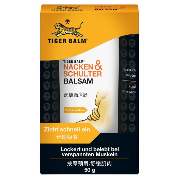 TIGER BALM Neck & Shoulder Balsam - Natural balm for tension in the neck & shoulder area - Nourishing rub ideal for on the go - 1 x 50 g
