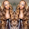 TDGBLS Highlight Ombre Lace Front Wig Human Hair 13x6 Body