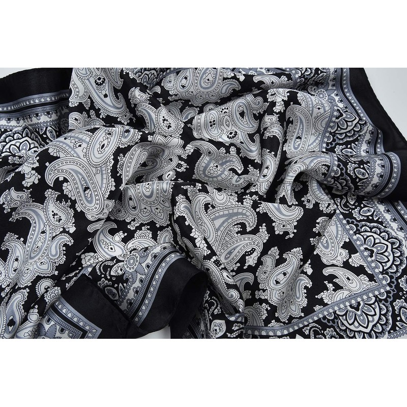 21 x 21 pulgadas, 100% morera real para mujer, bufanda