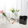 Ribbed Glass Vases for Flowers Clear Flower Vases for Centerpieces