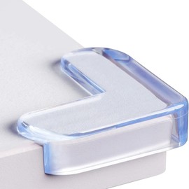 12 Pack Clear Furniture Corner Guards for Baby Proofing, L Shaped Edge Safety Bumpers for Table Edges ANG Sharp Corners, Soft Transparent Baby Safety Protectors