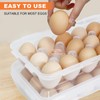Obsoorth 2 Pack Egg Holder for Fridge with Lid, Stackable