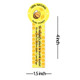 Tamper Proof Pure Honey Stickers 1.5 x 4 Inches Honey Jars Bottle Lid Stickers Safe Secure Tamper Evident Seals Tags for Food Freshness,500 pcs