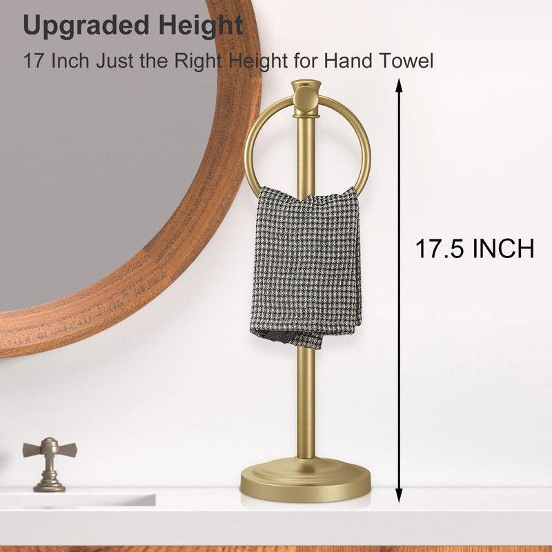 Hoimpro 17 Inch Stand Hand Towel Holder Towel Bar Towel