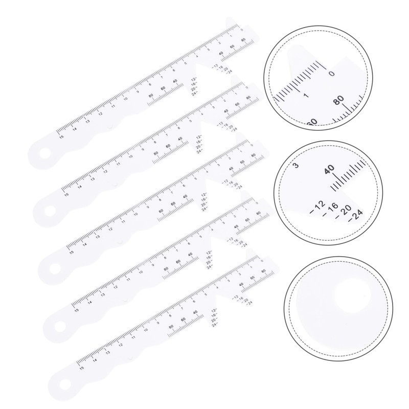 Healeved 5pcs Pupil Distance Ruler Accurate Pupillary Distance Measuring Tools