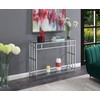 Convenience Concepts Mission Glass Console Table, Clear Glass / Chrome