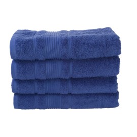 Unbranded NEW NAVY BLUE Color ULTRA SUPER SOFT LUXURY PURE TURKISH 100% COTTON BATH TOWELS - 4 PACK