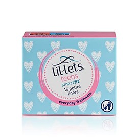 Lil-Lets Lil-Lets Teens Liners X 16, Petite & Slim Pantyliners for Girls & Teenagers, Unscented, for Very Light Flow, Breathable Panty Liners, First Periods, Vegan Friendly, 1 Pack of 16 Pant Liners