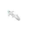 GARDINIA Pack of 2 White Metal Lily Decorative Hooks for