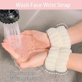 musejoy Diadema y pulsera para spa para el cuidado de la piel, limpiador facial, neceser acolchado, tarjetas en blanco, regalos para mujeres y adolescentes, regalos de moda, diadema y pulsera para spa