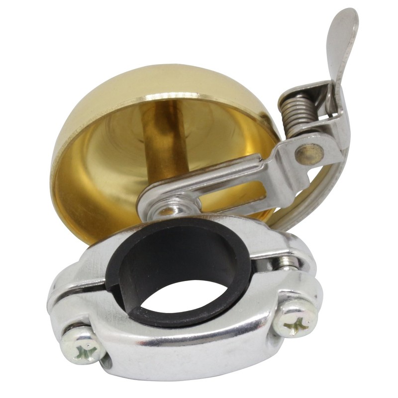 Ogi Industry Bicycle Bell Hibiki Bell Clamp, Brass Gold, Made