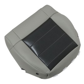 NLQR Driver Side Bottom Replacement Seat Cover Microfiber Leather Gray Compatible with Jeep Wrangler Rubicon 2008 2009 2010 2011 2012