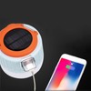 Solar Camping Light, USB Charging LED Round Panel Outdoor Solar