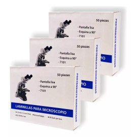 Rollmed Portaobjetos Diamantado Liso Con 50pz, Paq De 5 Cajas 250pza